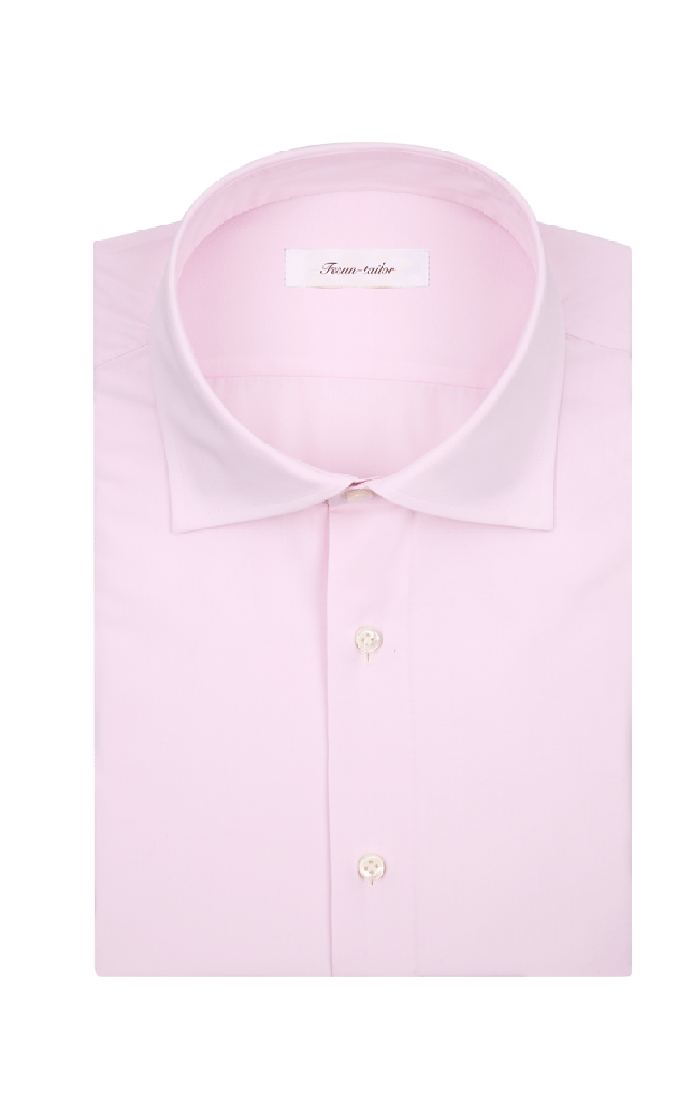 浅粉色手工衬衫