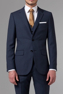 精致蓝色三件套商务正装cliya-061806